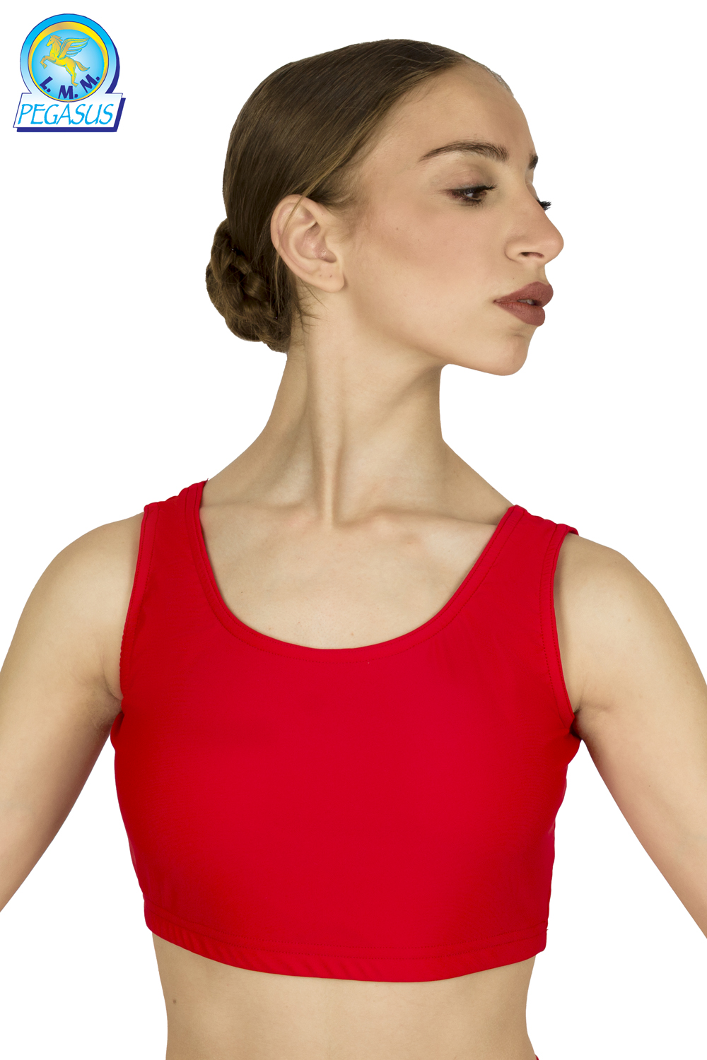 TOP IN LYCRA ROSSO DONNA